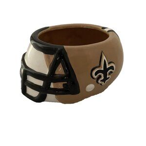 New Orleans Saints Ceramic Helmet Candy Dish Bowl Planter Fleur De Lis Football